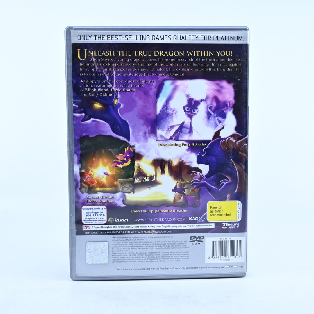 The Legend of Spyro: A New Beginning - Sony Playstation 2 / PS2 Game + Manual