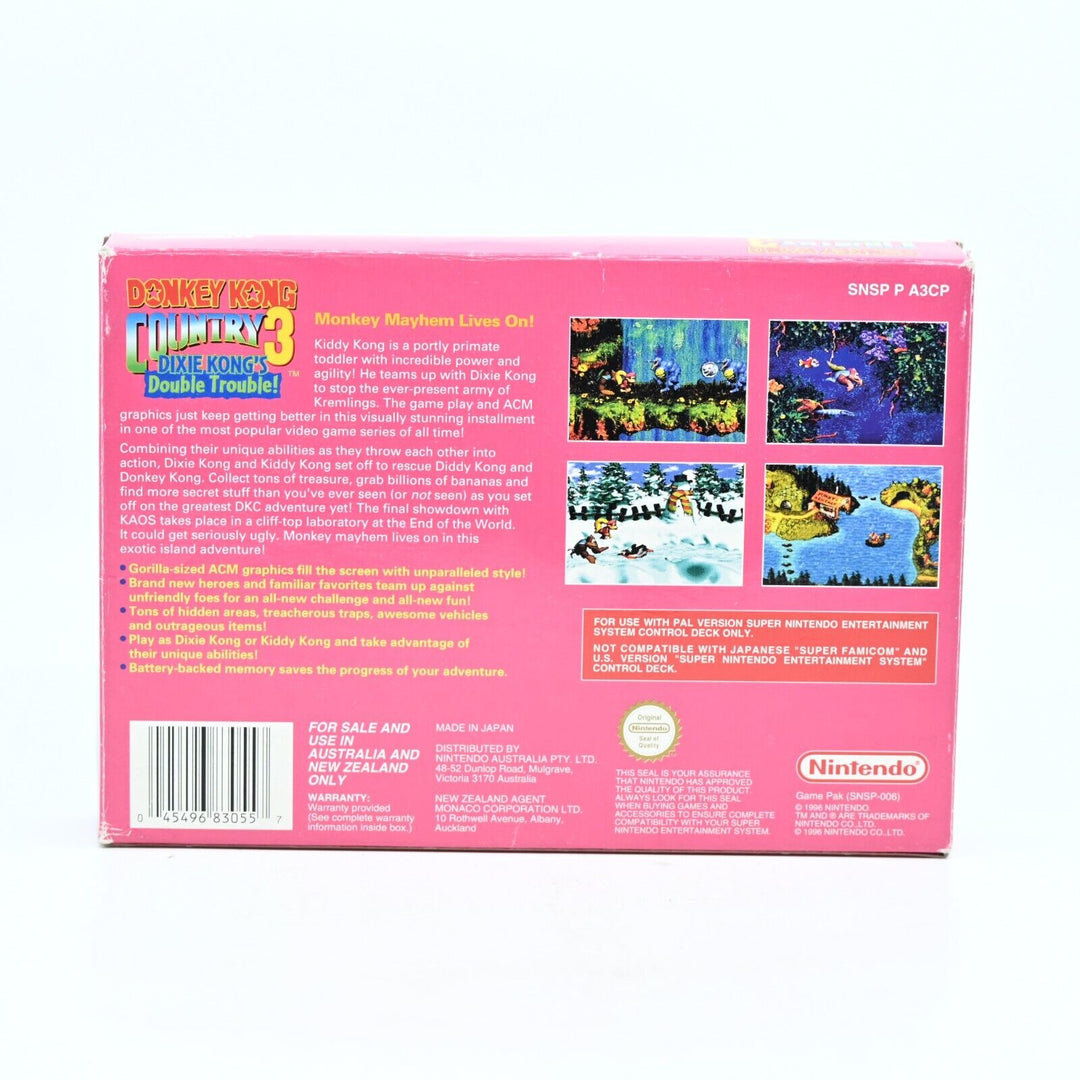 Donkey Kong Country 3 - Super Nintendo / SNES Boxed Game - PAL - NEW BATTERY!