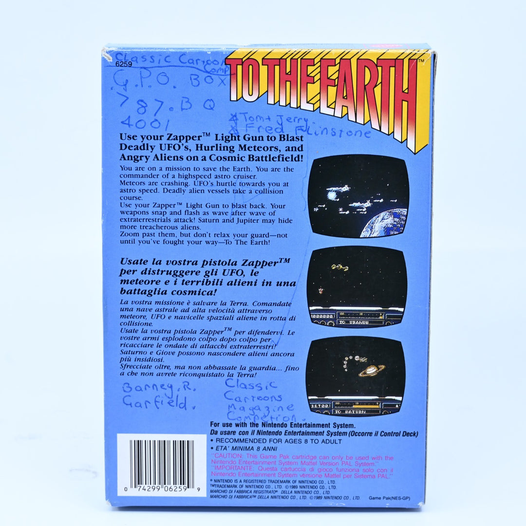To the Earth - Nintendo Entertainment System / NES Boxed Game - PAL - FREE POST!