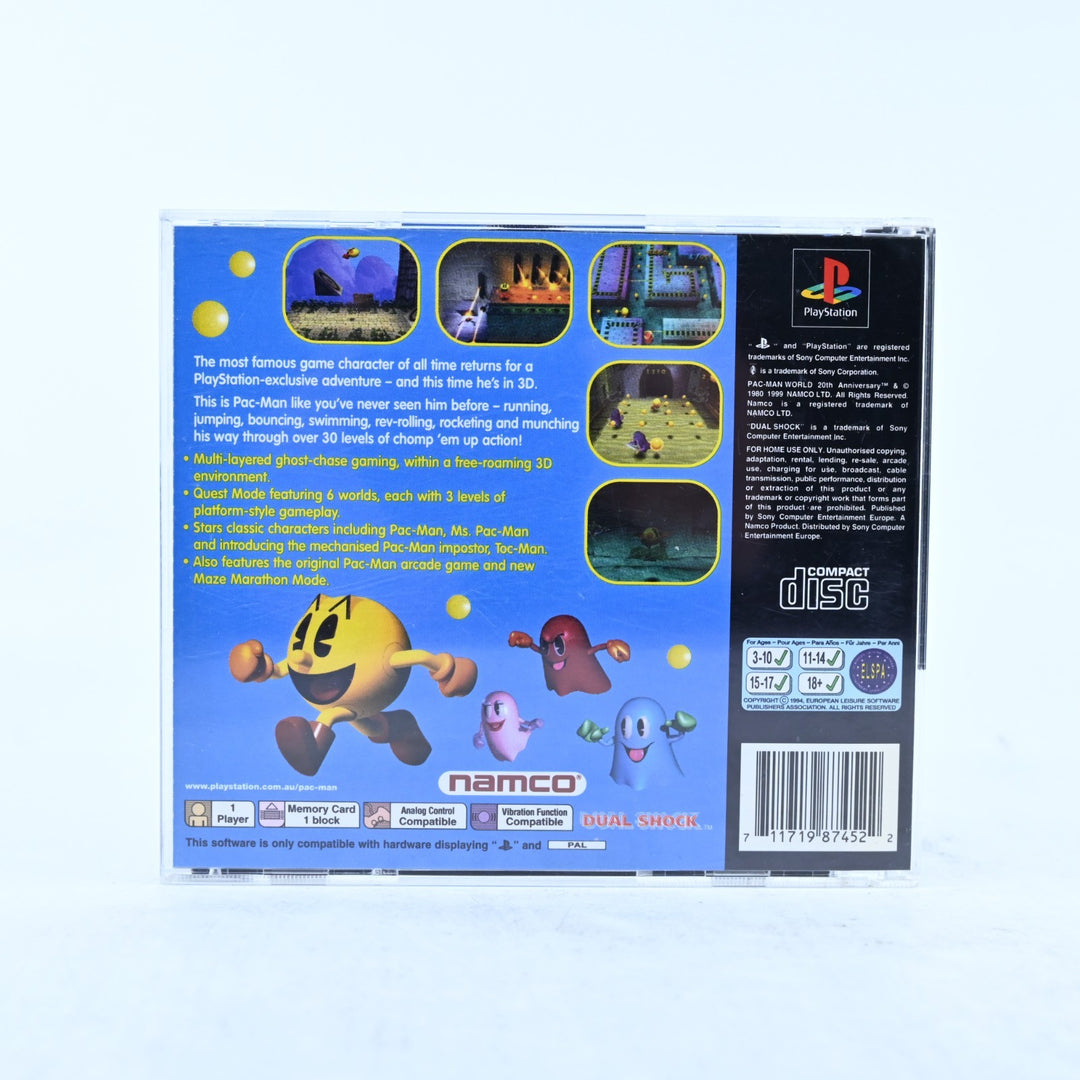 Pac-Man World - Sony Playstation 1 / PS1 Game + Manual - PAL - MINT DISC!