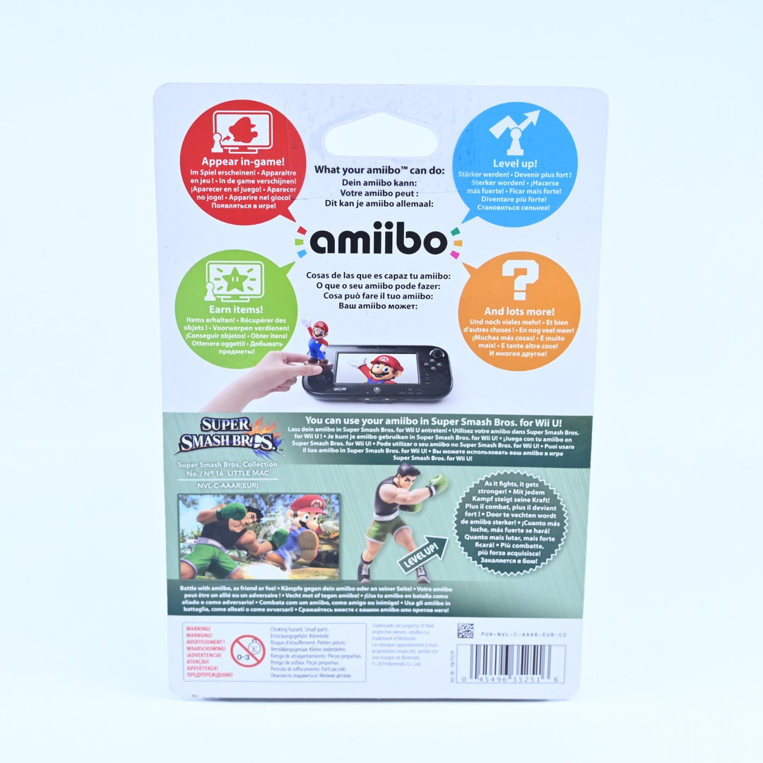SEALED! Little Mac Amiibo No. 16 - Super Smash Bros. Collection - Toy