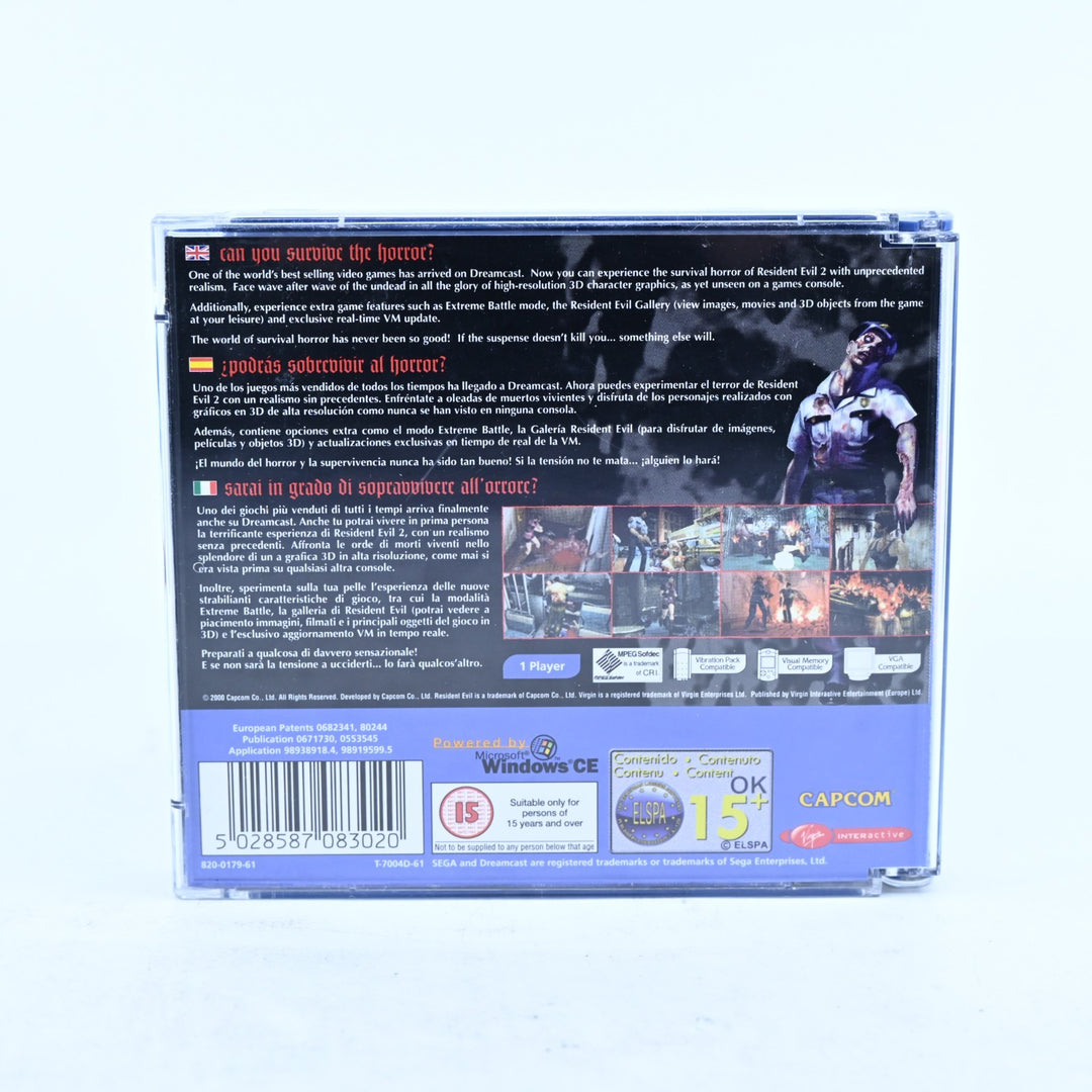 Resident Evil 2 - Sega Dreamcast Game + Manual - PAL - MINT DISC!
