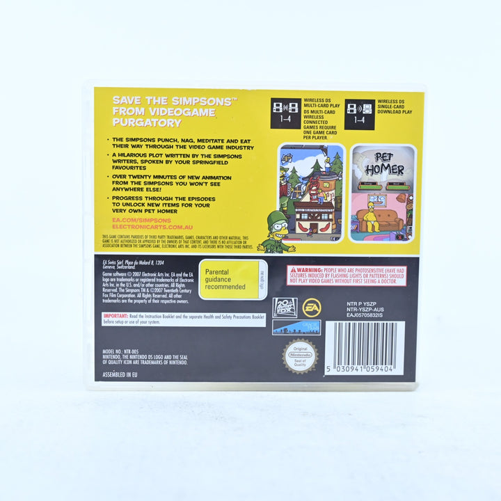 The Simpsons Game - Nintendo DS Game - PAL + Manual - FREE POST!