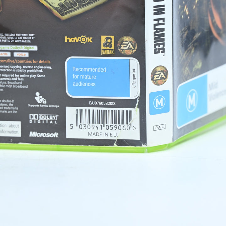 Mercenaries 2: World in Flames - Xbox 360 Game + Manual - PAL