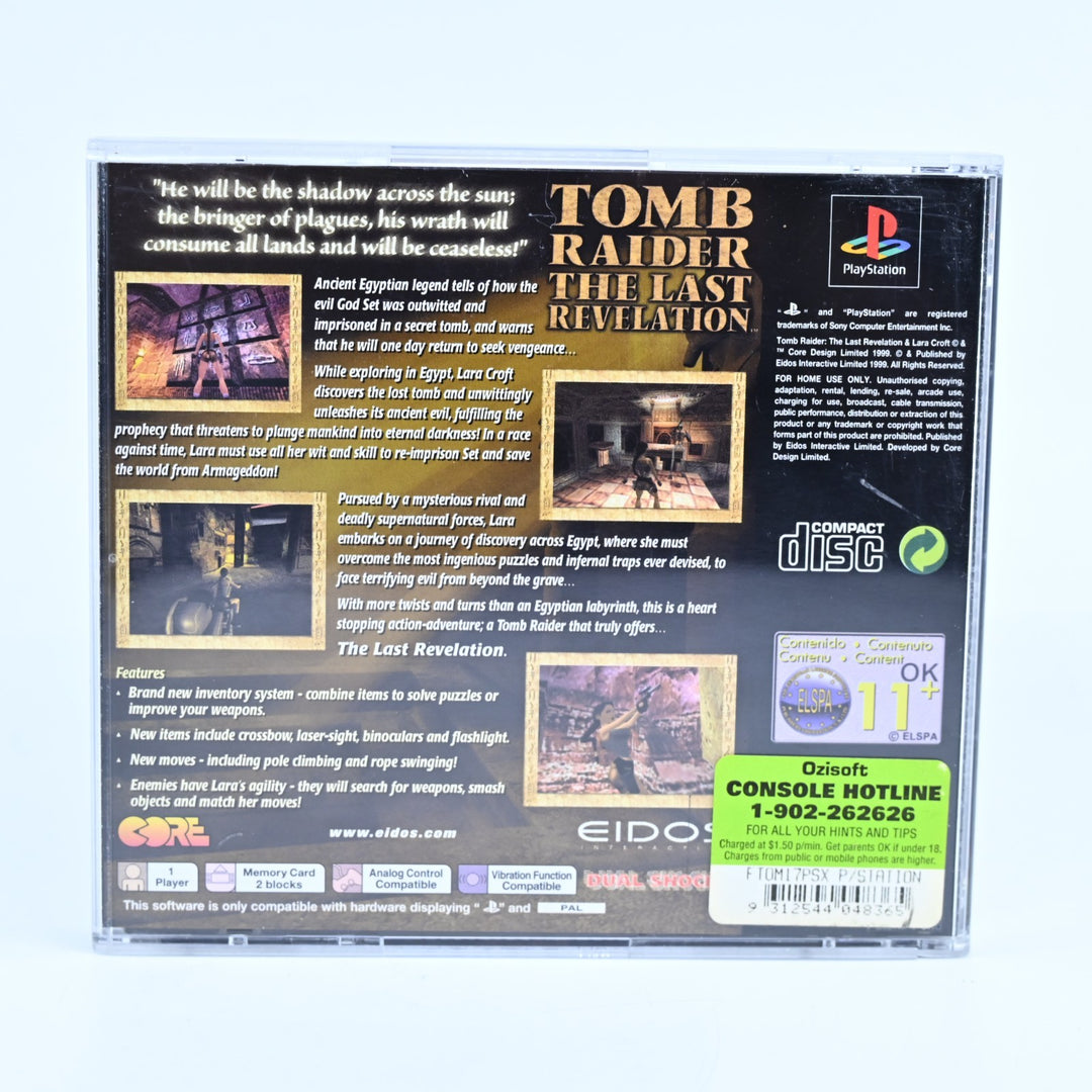 Tomb Raider: The Last Revelation - PS1 Game + Manual - PAL - MINT DISC!