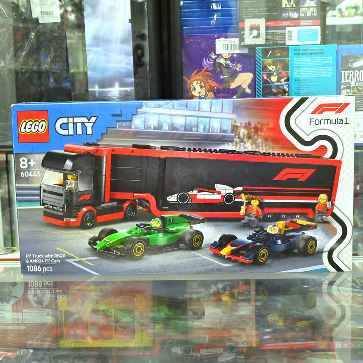 SEALED! LEGO 60445 Lego City - F1 Truck with RB20 &amp; AMR24 F1 Cars - Toy