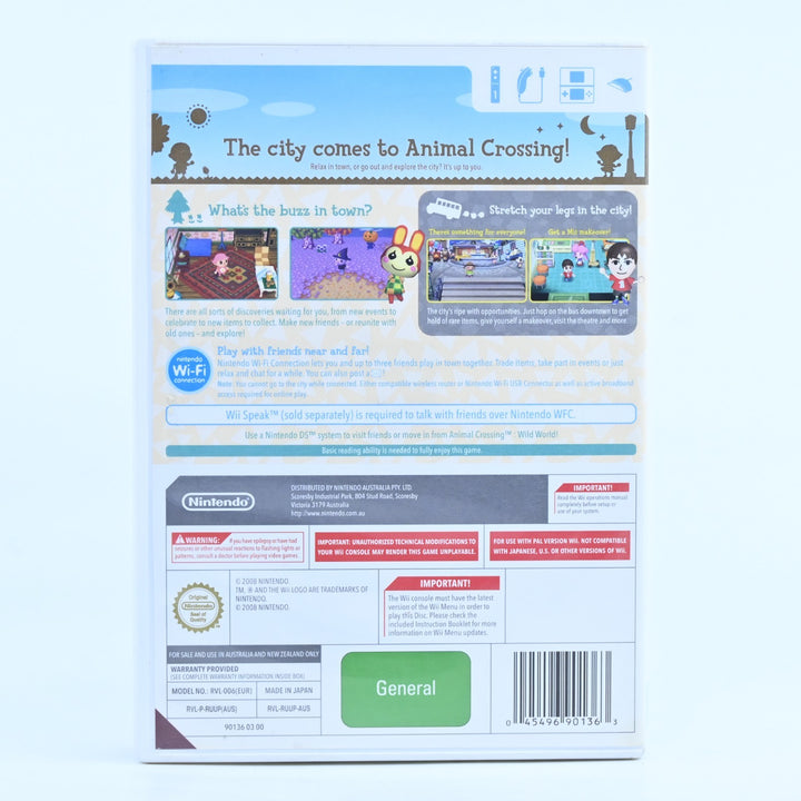 Animal Crossing: Let's Go to the City - Nintendo Wii Game + Manual - PAL