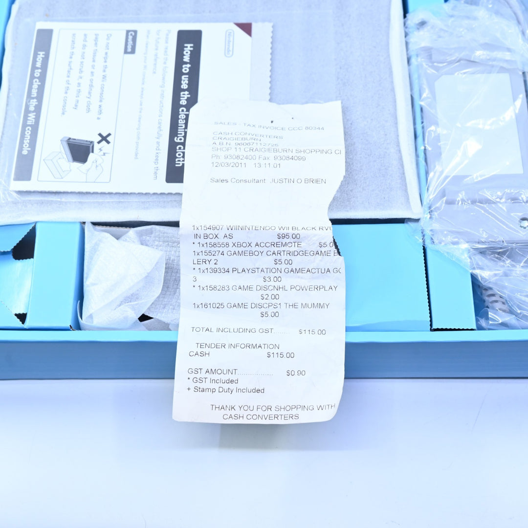 UNUSED! Wii Sports Pack - Black - Nintendo Wii Boxed Console - AUS PAL