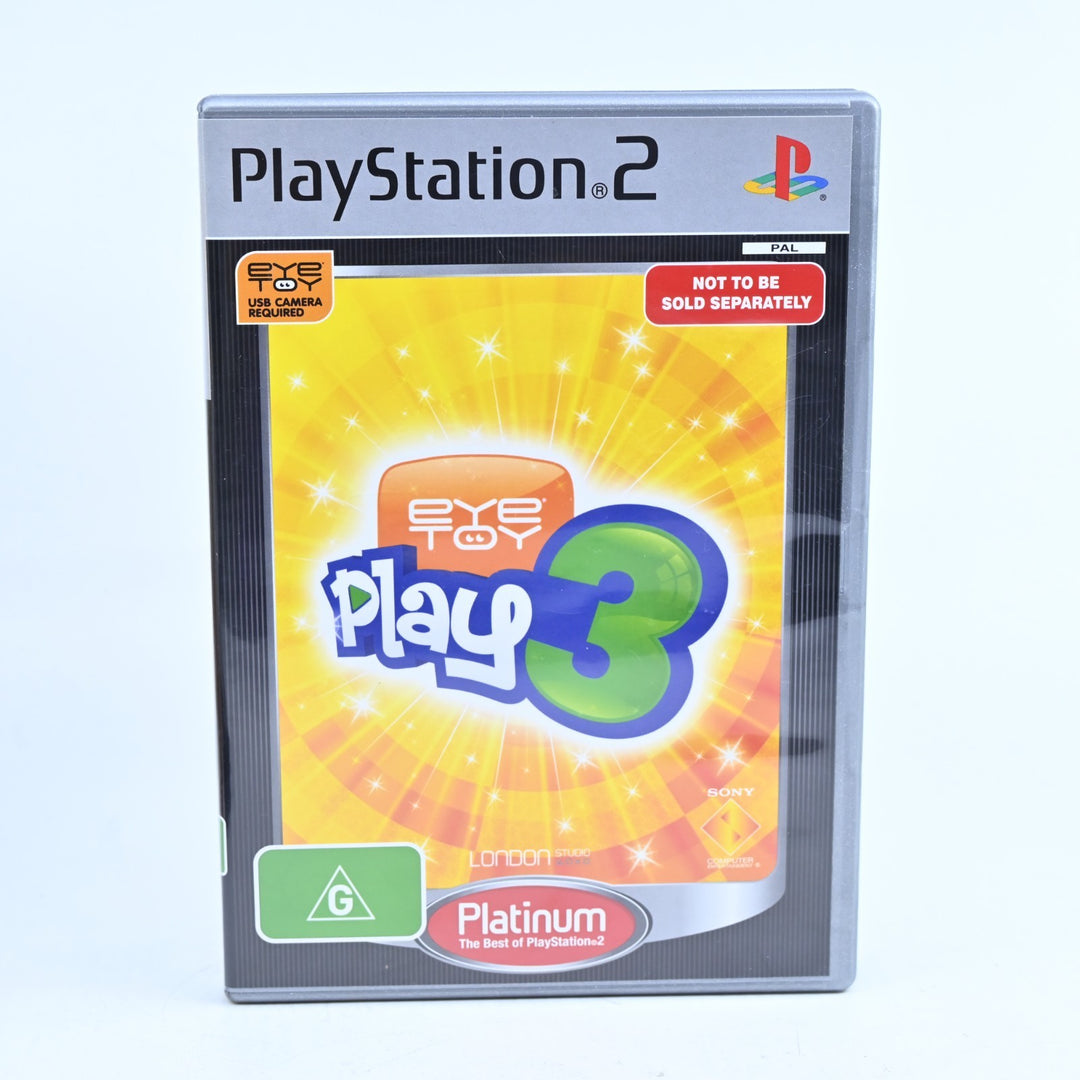 EyeToy Play 3 Camera Bundle - Sony Playstation 2 / PS2 Game + Manual - PAL