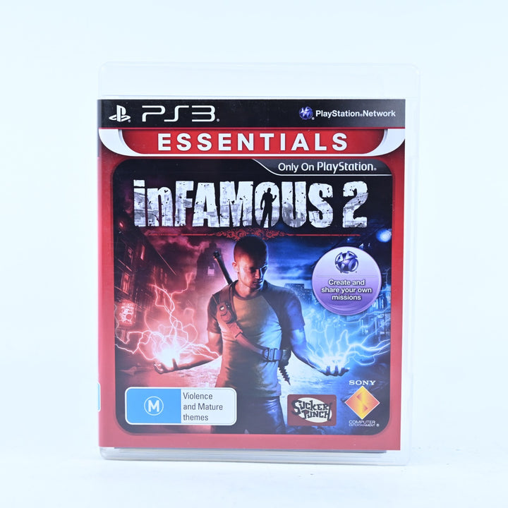inFamous 2 - Sony Playstation 3 / PS3 Game + Manual - MINT DISC!