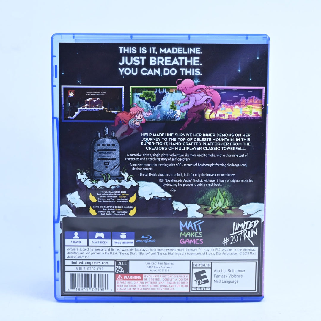 Celeste - LR-P13 - Sony Playstation 4 / PS4 Game + Postcards - MINT DISC!