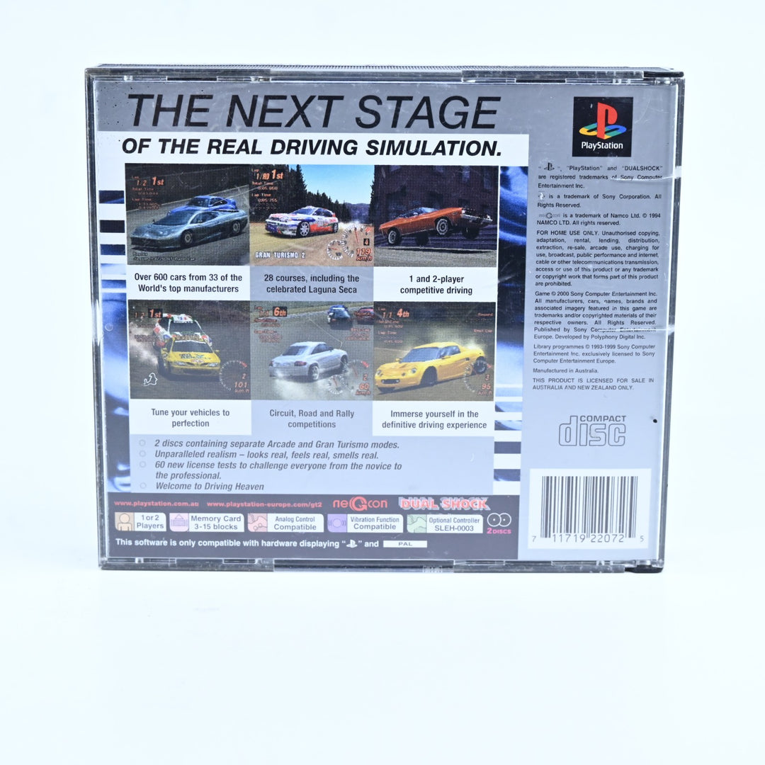 Gran Turismo 2 - Sony Playstation 1 / PS1 Game + Manuals - PAL - MINT DISC!