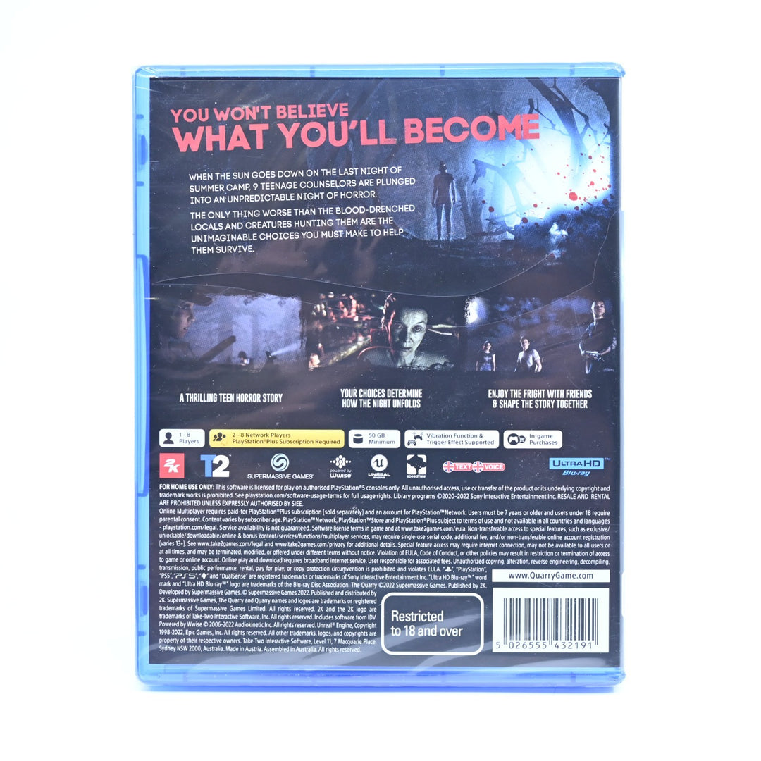 The Quarry - AS NEW - Sony Playstation 5 / PS5 Game - MINT DISC!