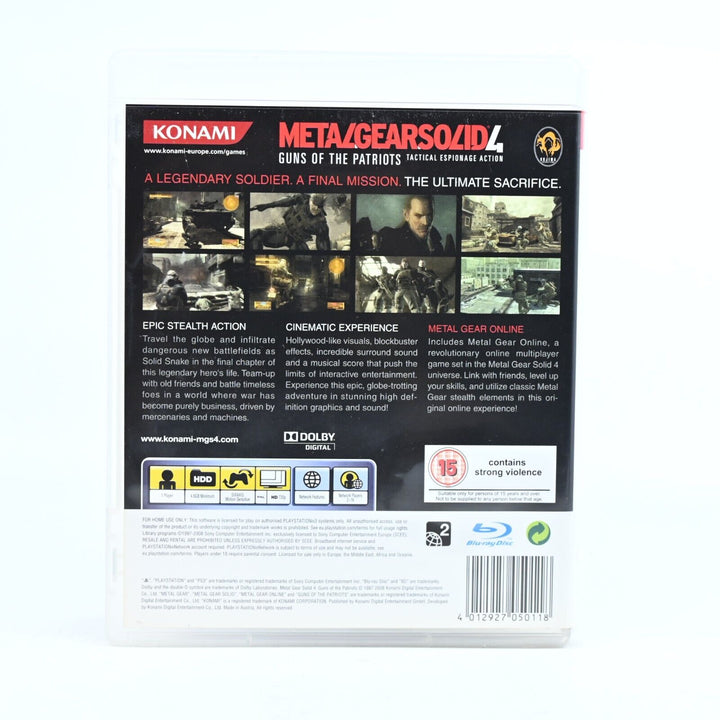 PS3 Metal Gear Solid 4: Guns of The Patriot - Sony Playstation 3 /PS3 Game