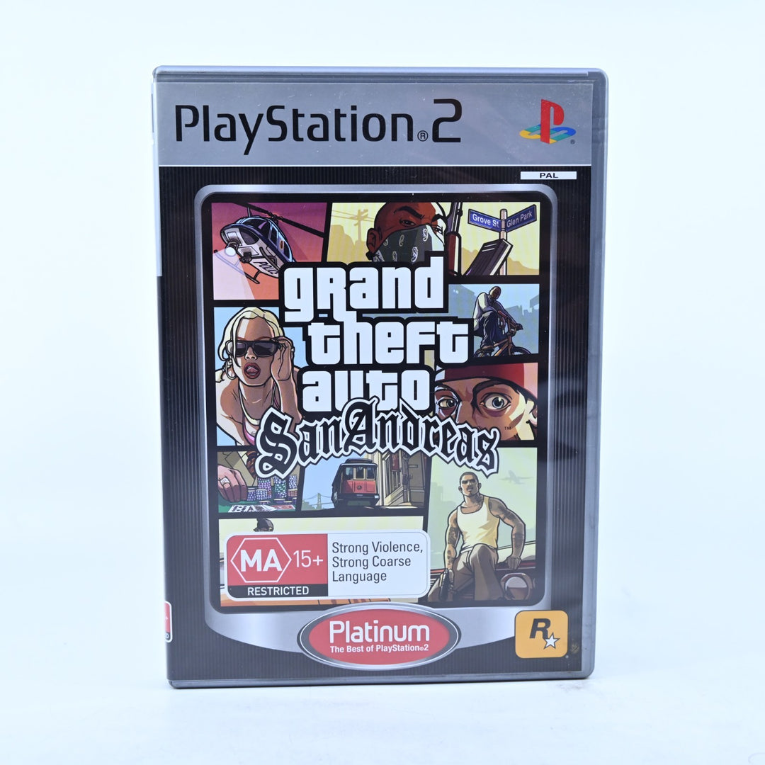Grand Theft Auto: San Andreas - Sony Playstation 2 / PS2 Game + Manual + Map