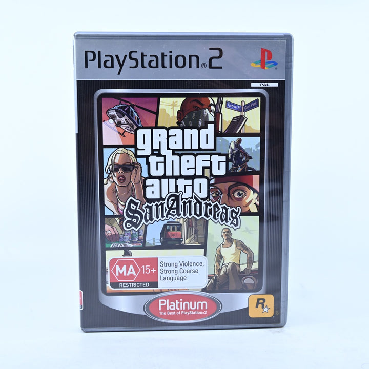 Grand Theft Auto: San Andreas - Sony Playstation 2 / PS2 Game + Manual + Map