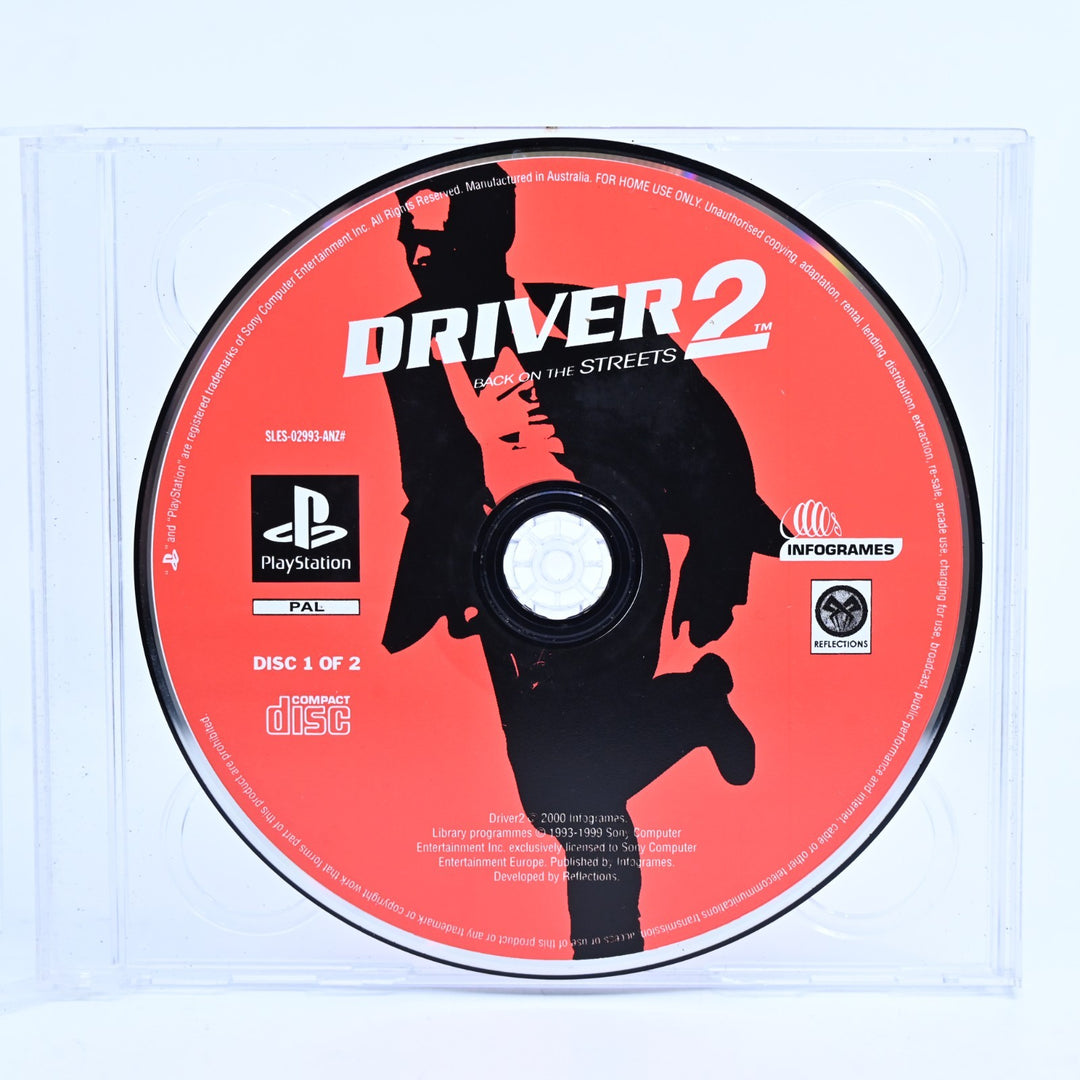 Driver 2: Back on The Streets - PS1 Game - Discs 1 &amp; 2 Only - PAL