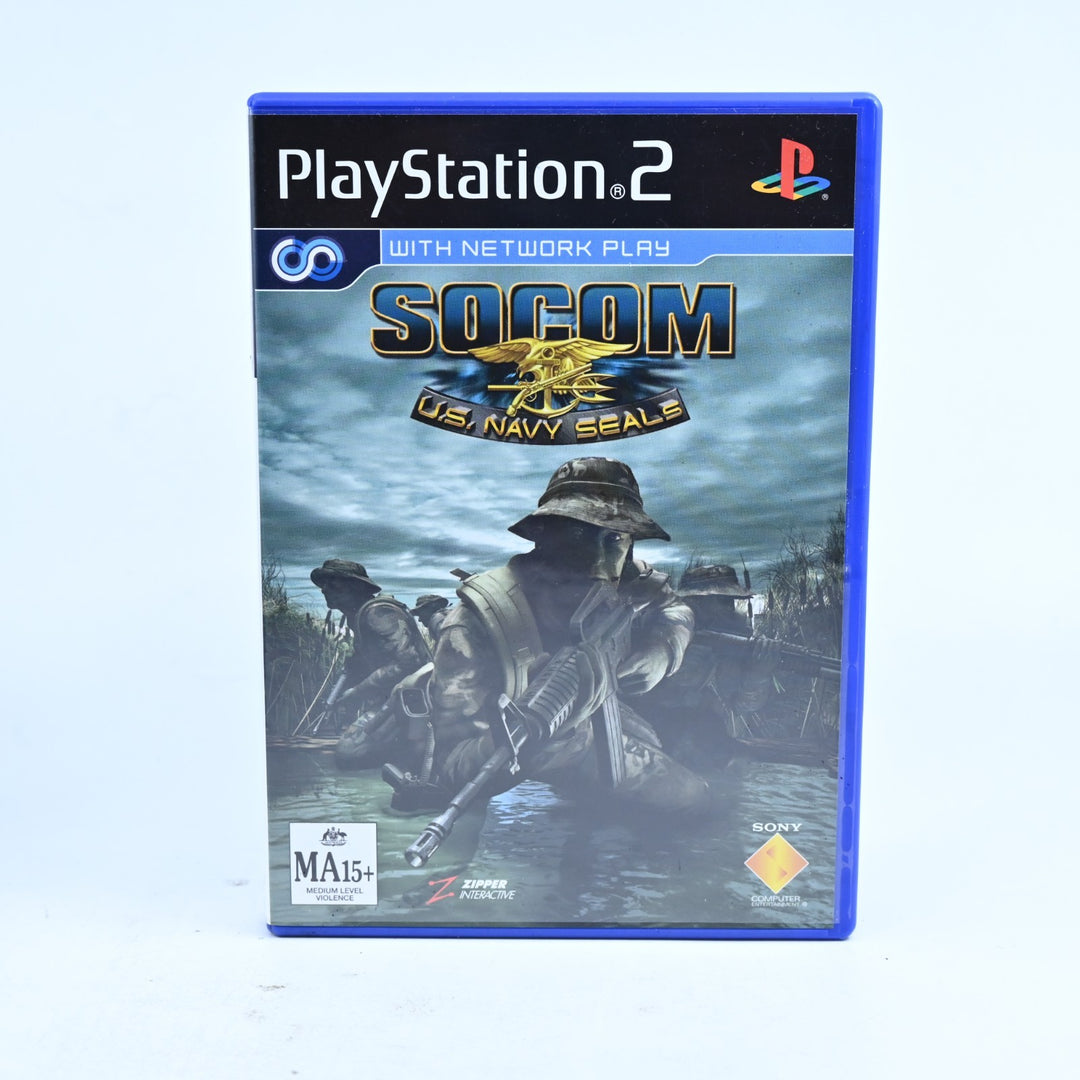 SOCOM: U.S. Navy Seals - Big Box - Sony Playstation 2 / PS2 Game