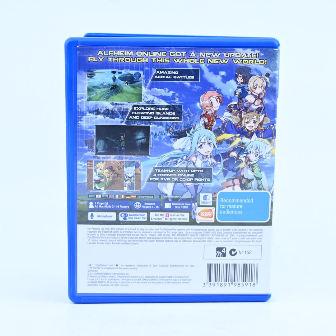 Sword Art Online: Lost Song - Sony PS Vita Game - FREE POST!