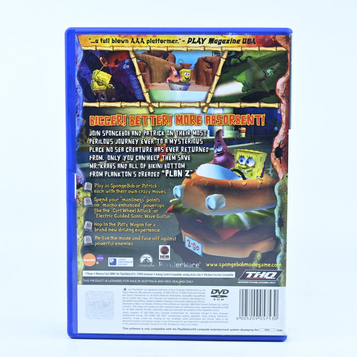 The SpongeBob SquarePants Movie - Sony Playstation 2 / PS2 Game + Manual