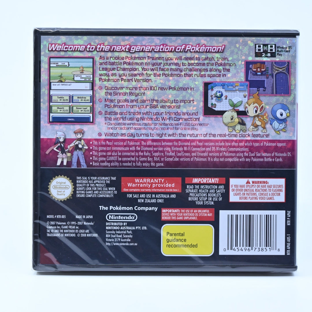 SEALED! Pokemon Pearl - Nintendo DS Game - PAL + Manual - FREE POST!