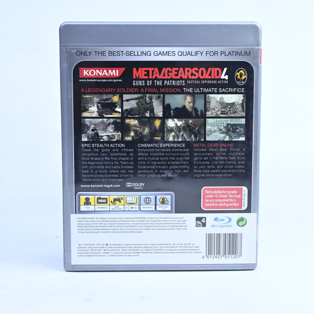 Metal Gear Solid 4: Guns of the Patriots - Sony Playstation 3 / PS3 Game