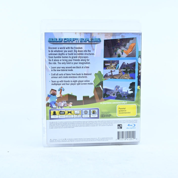 Minecraft - Playstation 3 Edition - PS3 Game + Manual - MINT DISC!