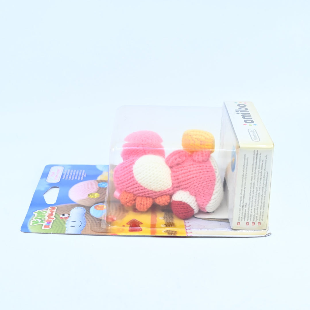 SEALED! Pink Yarn Yoshi Amiibo - Yoshi's Wooly World - Plush Toy
