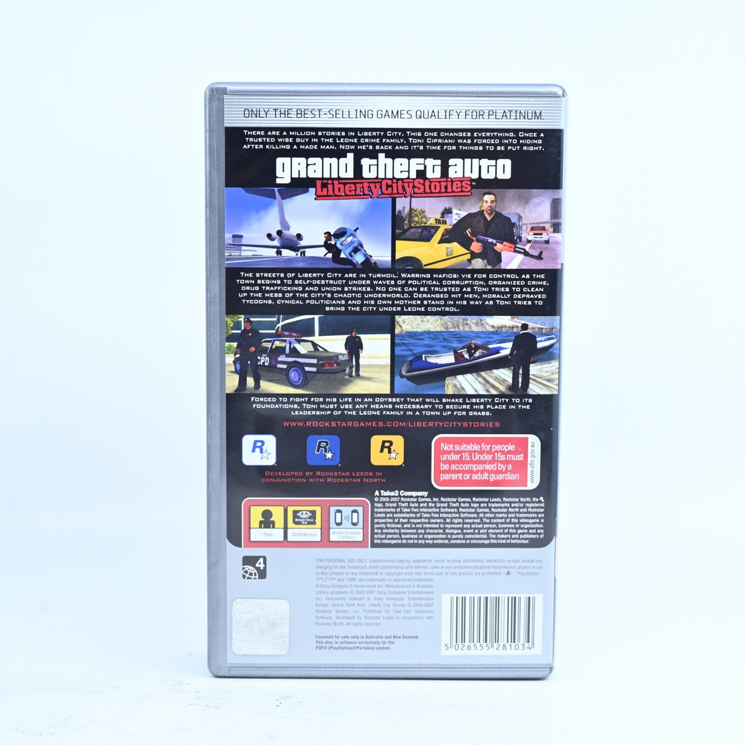 Grand Theft Auto: Liberty City Stories - Sony PSP Game + Manual + Poster
