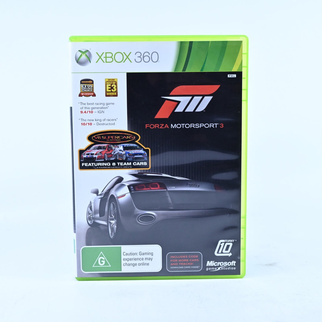 Forza Motorsport 3 - Xbox 360 Game + Manual - PAL - MINT DISC!
