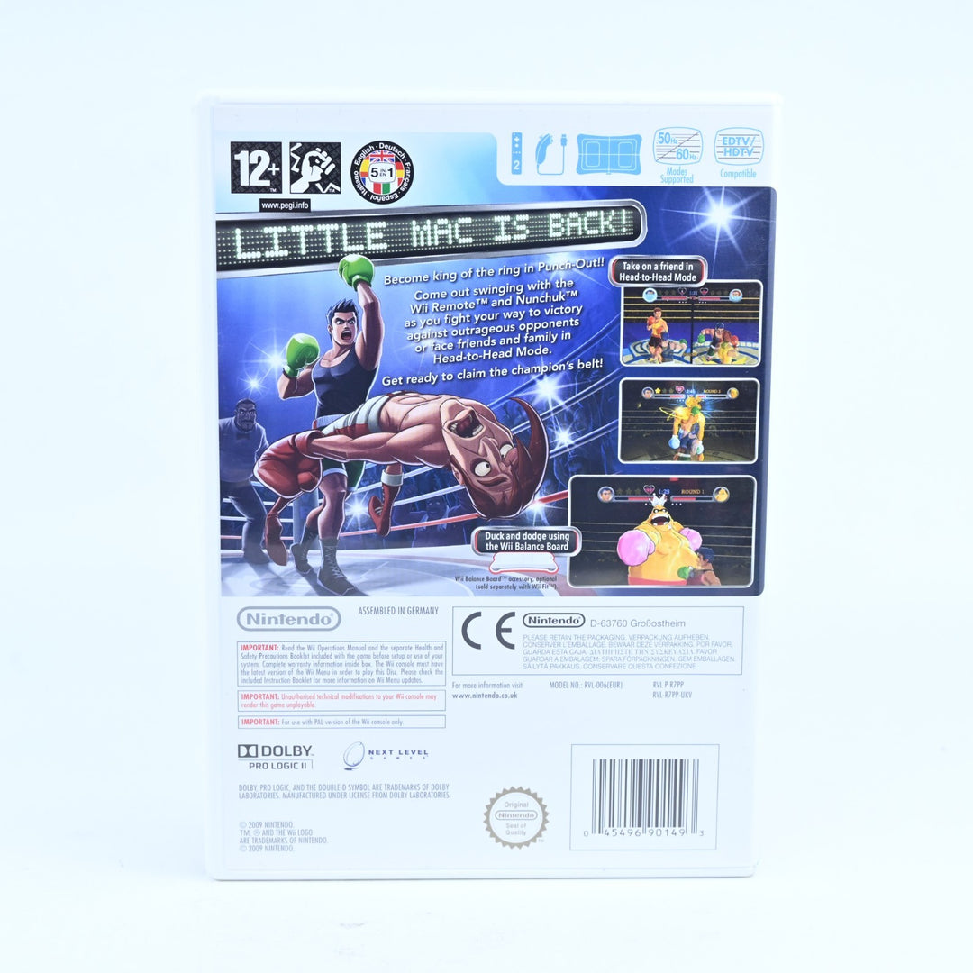 Punch Out!! - Nintendo Wii Game + Manual - PAL - MINT DISC!
