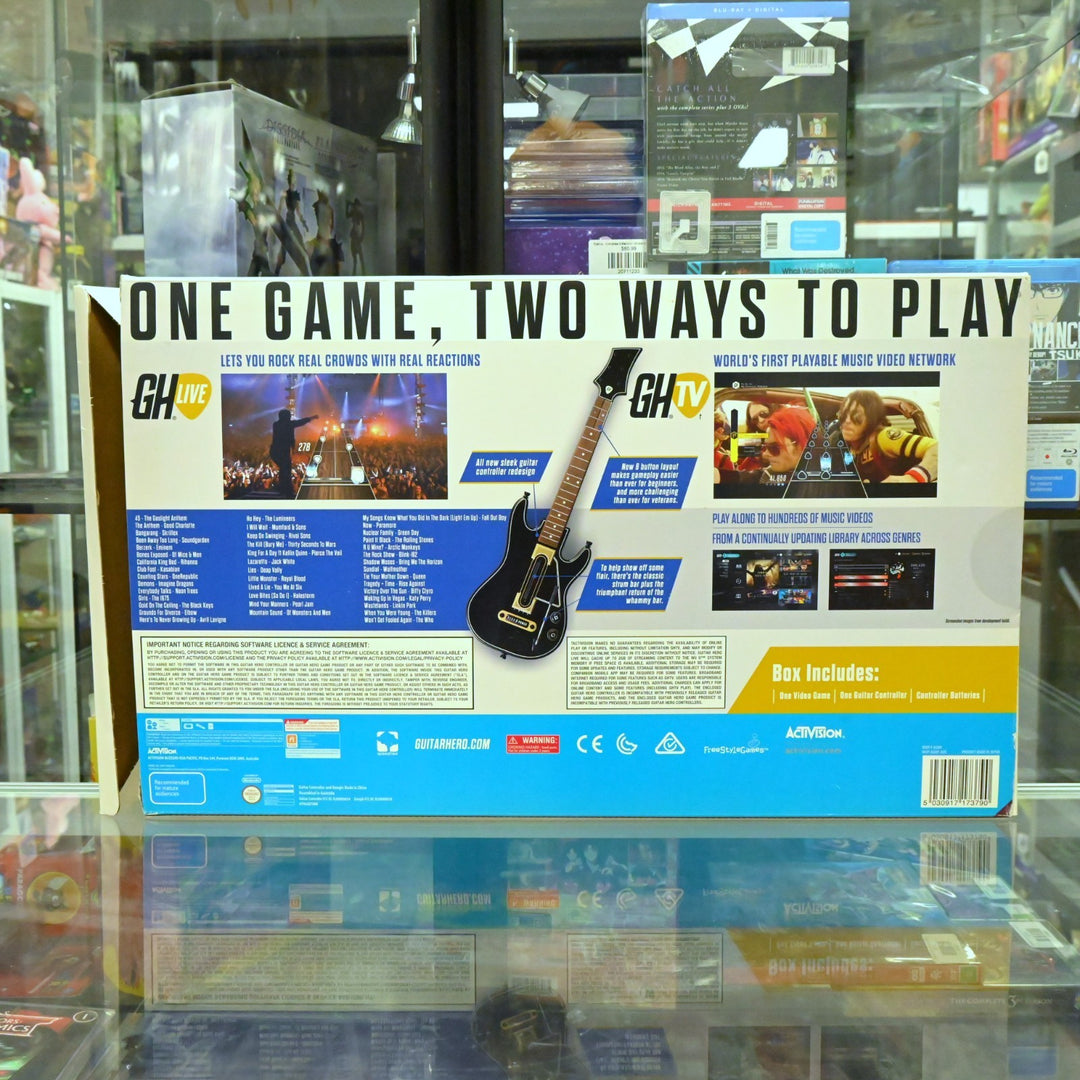 UNUSED! Guitar Hero Live - Box with Guitar & Nintendo Wii U Game - PAL FREE POST