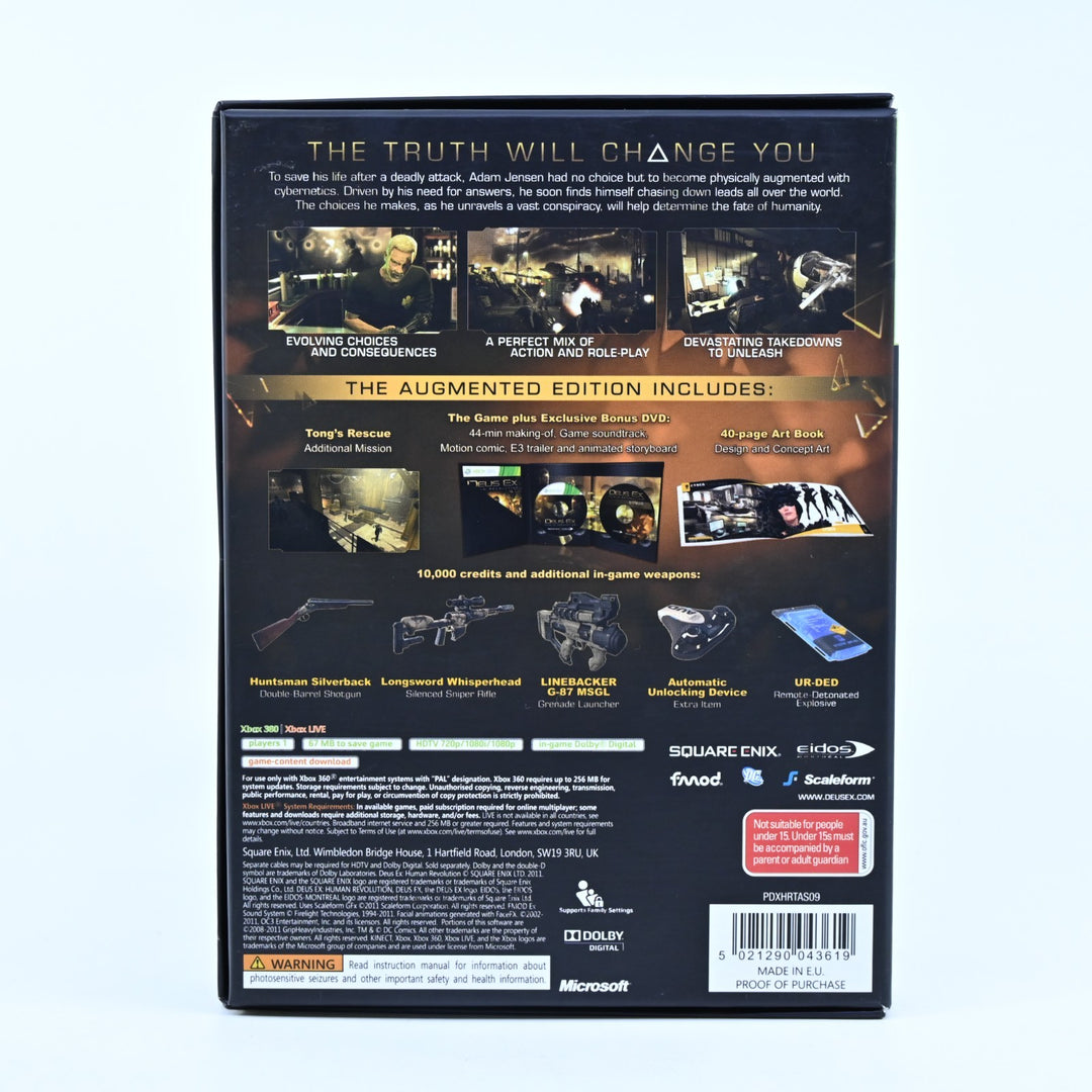 Deus Ex: Human Revolution Augmented Edition - Xbox 360 Game + Manual