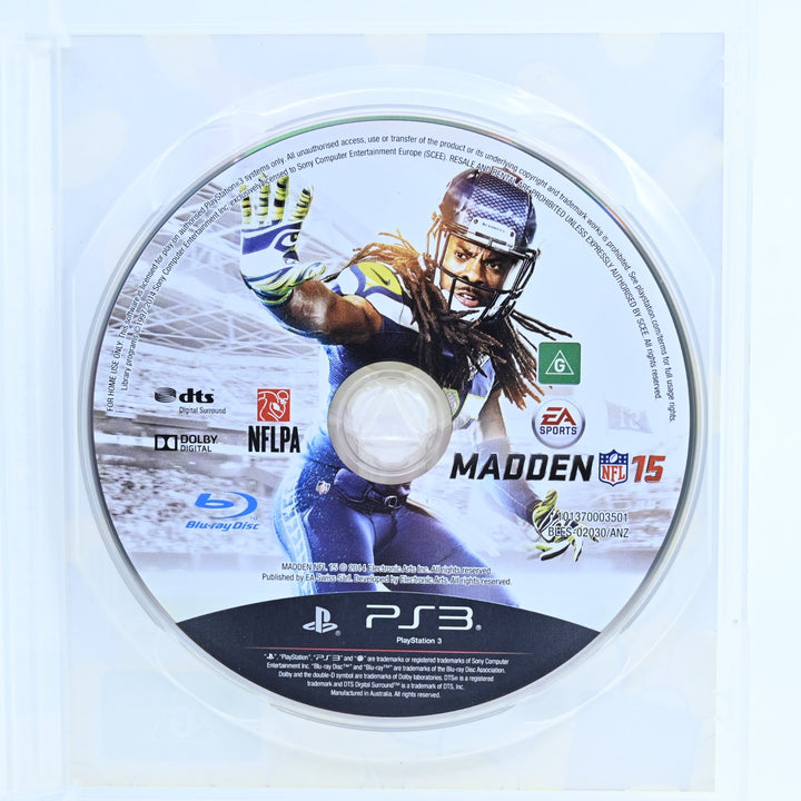 Madden NFL 15 - Sony Playstation 3 / PS3 Game - Disc Only - MINT DISC!