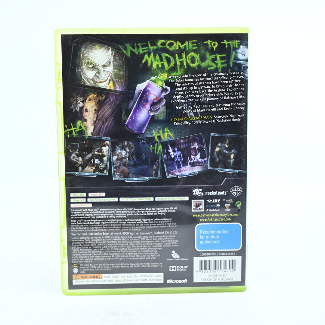 Batman: Arkham Asylum GOTY Edition - Xbox 360 Game + Manual - PAL - MINT DISC!