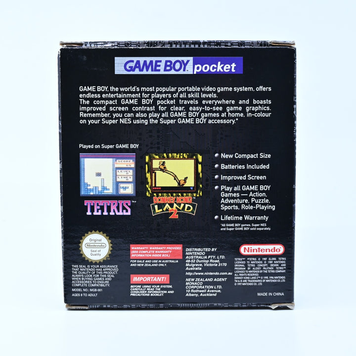 Black Nintendo Gameboy Pocket Boxed Console - AUS PAL - FREE POST!