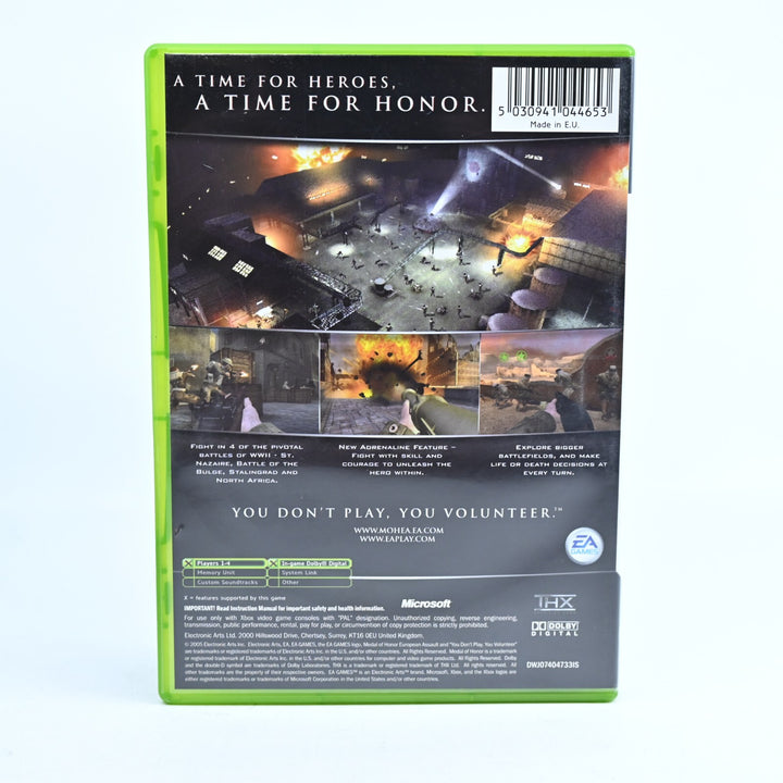 Medal of Honor: European Assault - Original Xbox Game + Manual - PAL - MINT DISC