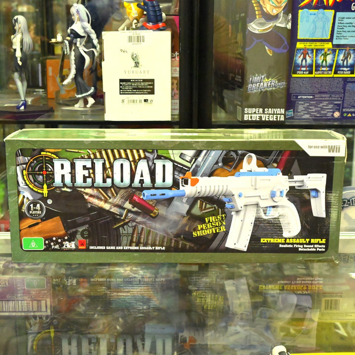 Boxed Reload + Extreme Assault Rifle - Nintendo Wii Game + Manual - PAL