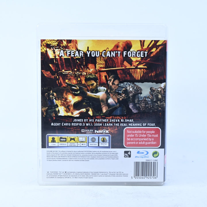 Resident Evil 5 - Sony Playstation 3 / PS3 Game + Manual - MINT DISC!