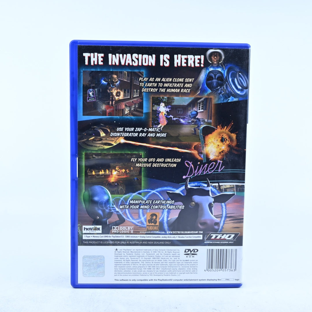 Destroy All Humans! - Sony Playstation 2 / PS2 Game + Manual - PAL