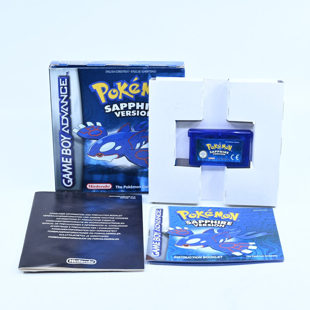 Pokemon Sapphire Version Nintendo Gameboy Advance GBA Boxed Game NEW BATTERY