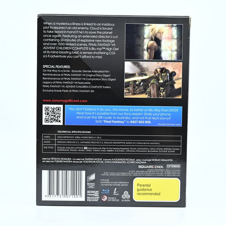 Final Fantasy VII: Advent Children - Region Free - Blu-ray - MINT DISC!