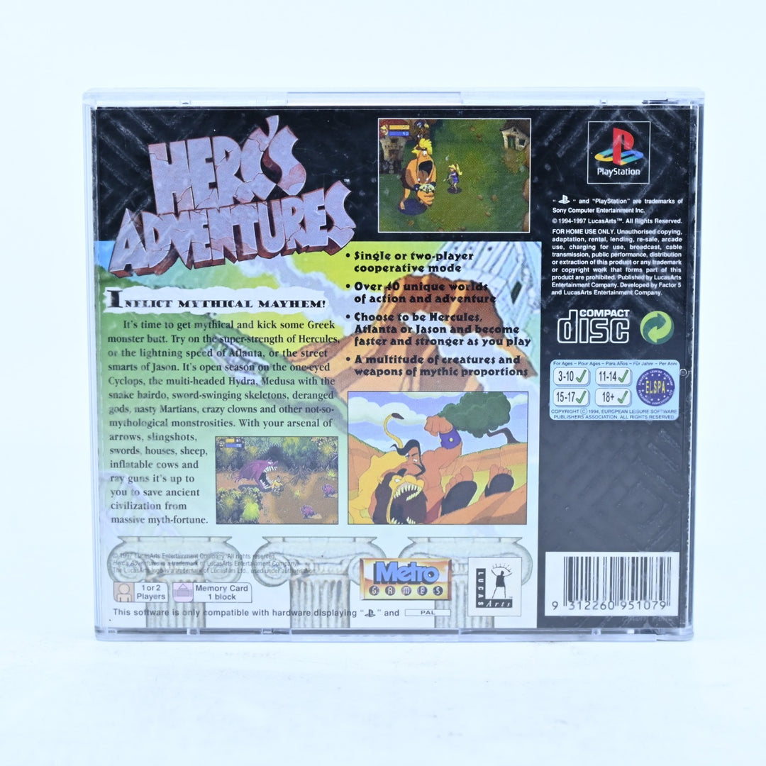 Herc's Adventures - Sony Playstation 1 / PS1 Game + Manual - PAL - MINT DISC!