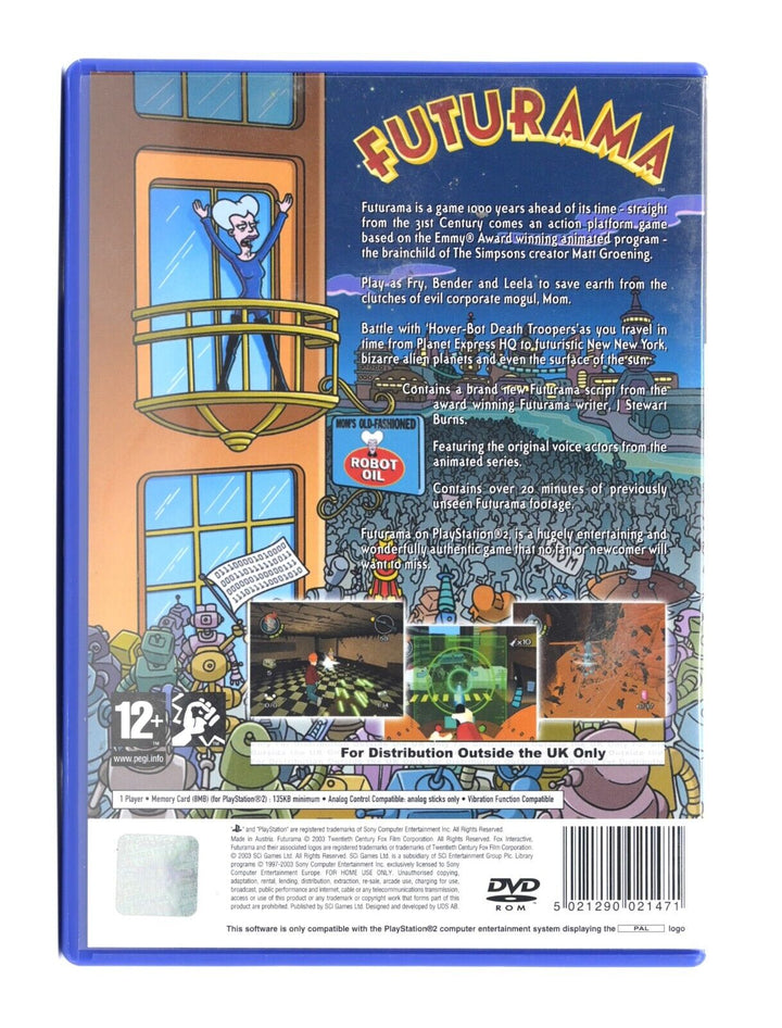 Futurama #1 - Sony Playstation 2 / PS2 Game - PAL - FREE POST!