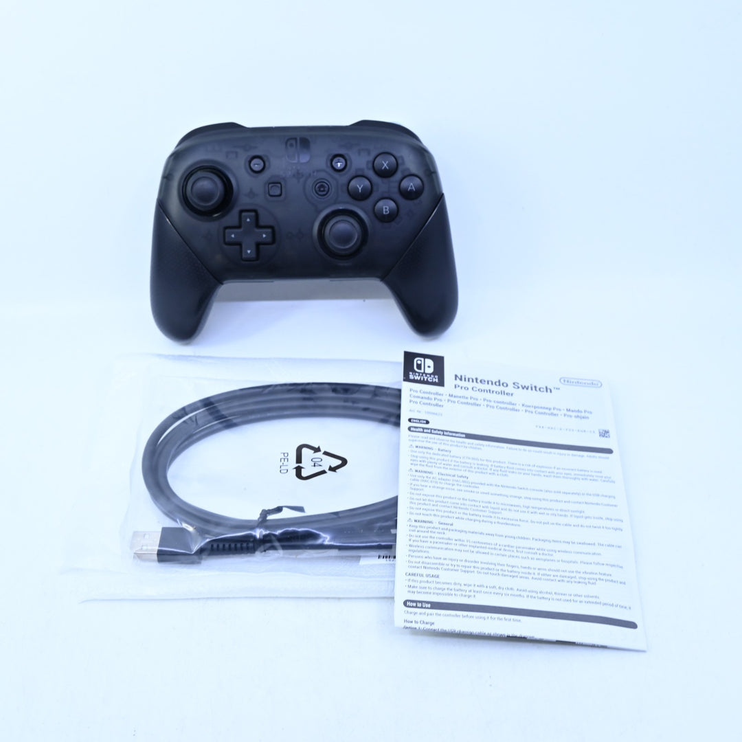 Boxed Nintendo Switch Pro Controller Black - Nintendo Switch Accessory