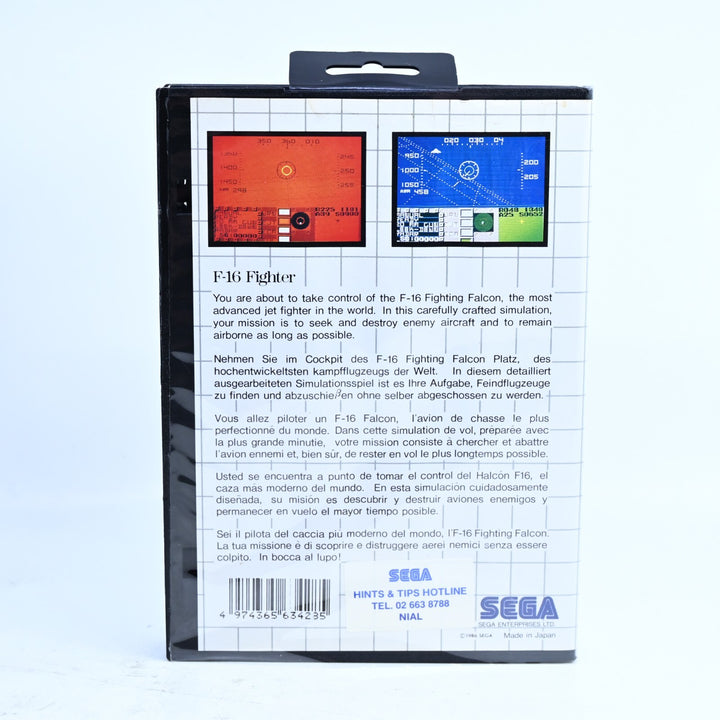 F-16 Fighter - Sega Master System Game + Manual - PAL - FREE POST!