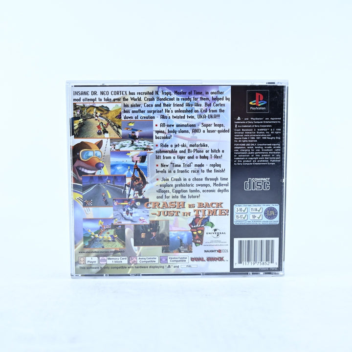 Crash Bandicoot 3: Warped - Sony Playstation 1 / PS1 Game + Manual - PAL