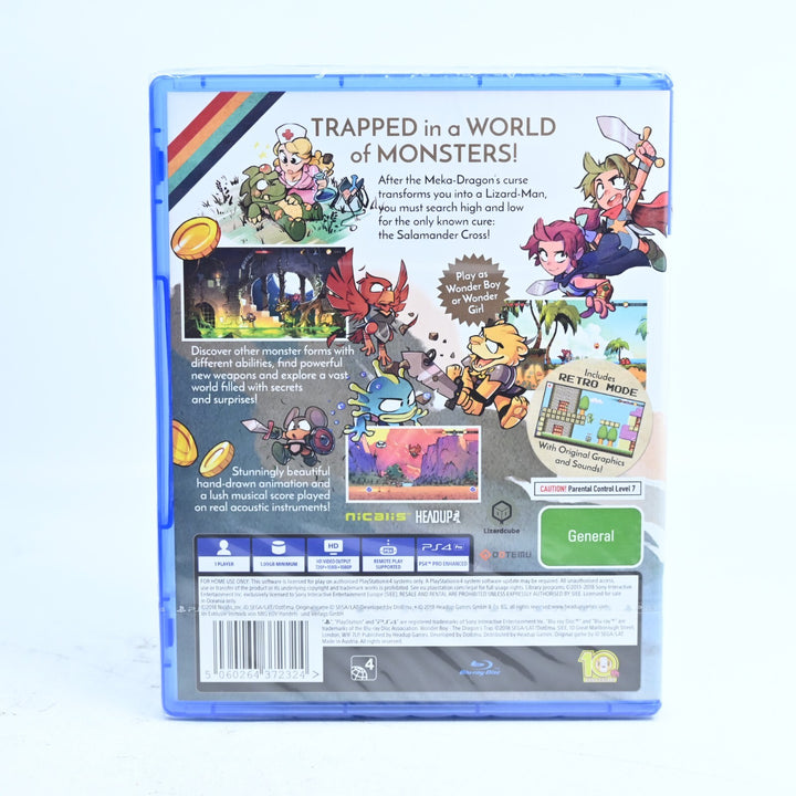 SEALED! Wonder Boy: The Dragons Trap - Sony Playstation 4 / PS4 Game