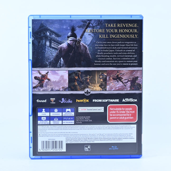 Sekiro: Shadows Die Twice - Sony Playstation 4 / PS4 Game - FREE POST!