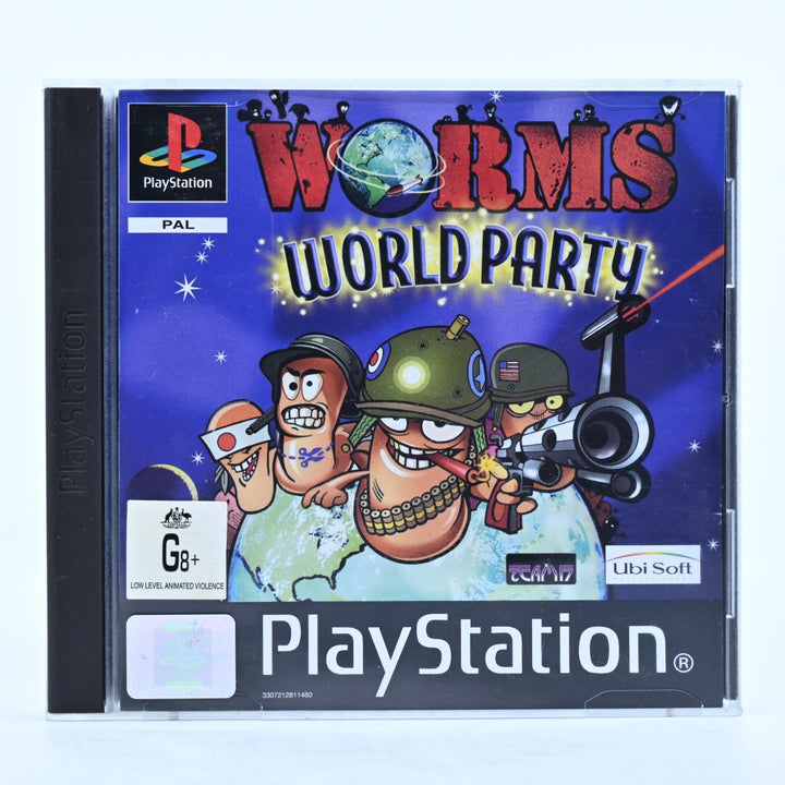 Worms World Party - Sony Playstation 1 / PS1 Game + Manual - PAL - MINT DISC!
